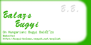 balazs bugyi business card